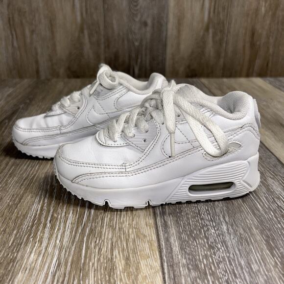 Nike Air Max 90 Youth US Size 11C White Running Sneaker Shoes CD6867-100 - Picture 5 of 11